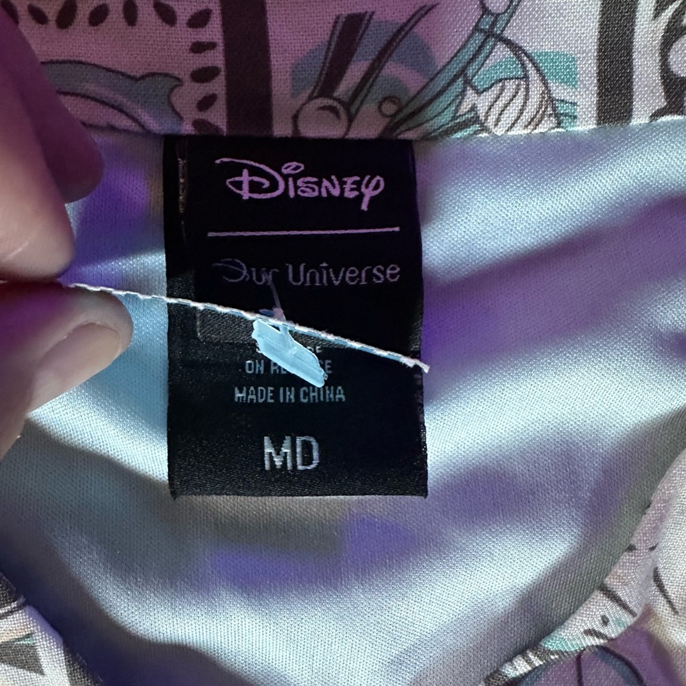 Disney Multi-Color Tropical Print Dress with Mint Belt - Picture 6 of 9
